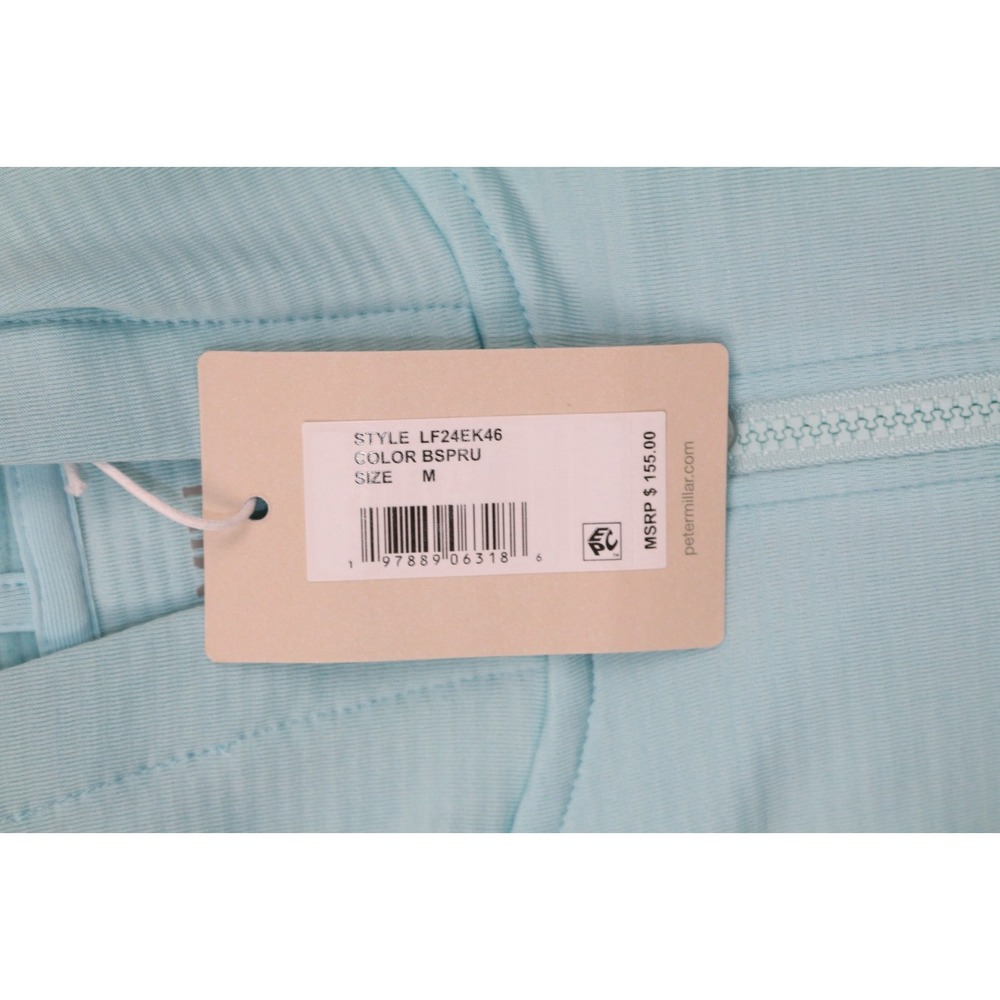 Peter Millar Beaumont Full Zip Hoodie Jacket Womens Medium Teal Golf Perfomance - Picture 16 of 16